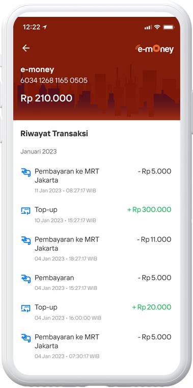 cara cetak riwayat e money