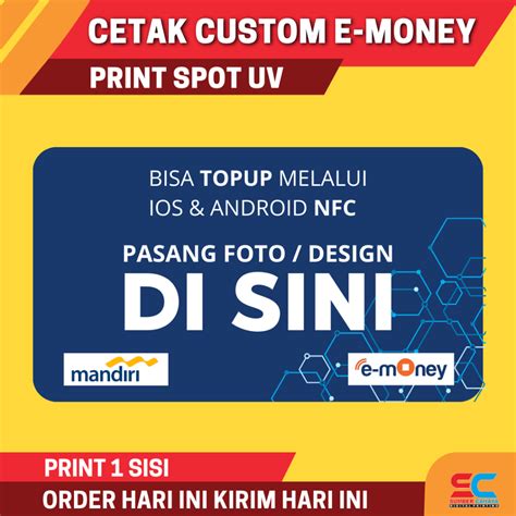 cetak emoney 2 sisi